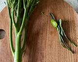 A picture of step 1 of Tenderstem broccoli with garlic and soy sauce.