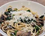 A picture of step 12 of Mushroom, Miso and Spinach Spaghetti.