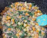 A picture of step 11 of Gnocchi with Butternut Squash and Italian Sausage.