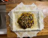 A picture of step 8 of Mushroom, chestnut and banana squash filo pie.