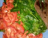 A picture of step 2 of Fried Sukuma wiki with Amaranth (Terere).