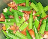 A picture of step 2 of Dried fish stew with veggies.