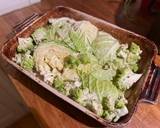 A picture of step 2 of Baked Romanesco and Savoy cabbage.