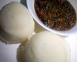 A picture of step 5 of Pounded yam and vegetable soup.