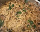 A picture of step 5 of Mr. Dan Dan Noodles.