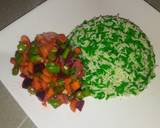 A picture of step 4 of Green and white rice with vegetable sauce.