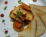 A picture of step 6 of Grilled vegetables with spinach and Toast.