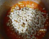 A picture of step 4 of Green maize- red bean salsa with vegetables.