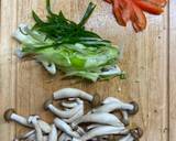 A picture of step 1 of Steamed tofu with mushroom.