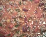 A picture of step 5 of Chili for my Dad, with Pablano Peppers.