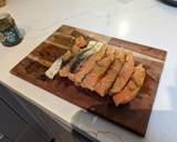 A picture of step 3 of Green thai salmon and asparagus tray bake.