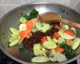 A picture of step 1 of Mix Vegetables In XO Scallop Sauce.