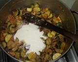 A picture of step 3 of Eggplants and zucchini curry# coconut contenst.