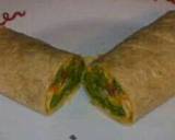 A picture of step 5 of Vegetable Wrap.