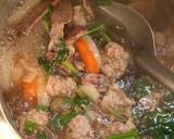 รูปขั้นตอนการทำที่ 2 ของ ต้มจืดปลาหมึกแห้งหมูสับ