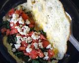 A picture of step 8 of Spinach Tomato & Feta Omelette.