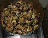 A picture of step 3 of Eggplants and zucchini curry# coconut contenst.