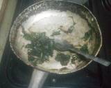 A picture of step 6 of Fried yam, omelette and stir-fry leafy vegetables.