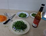 A picture of step 1 of Pan fried broccoli and fresh beans.