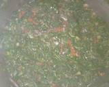 A picture of step 5 of Fried Sukuma wiki with Amaranth (Terere).