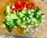 A picture of step 2 of Vegetable salad with red beans.