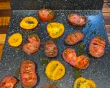 A picture of step 3 of Sparrow Grass, Tomato and Pesto Custard Tart.