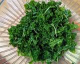 A picture of step 1 of Raw curly kale and apple salad.