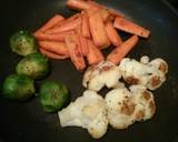 A picture of step 3 of Vegetable stir fry  and boiled egg.