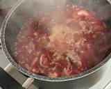 A picture of step 4 of Beets and Beef Soup.