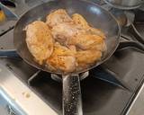 A picture of step 1 of Tomato and chorizo risotto with pan fried chicken supreme and pesto compound.