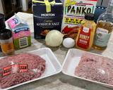 A picture of step 1 of Japanese Style Hamburger Steak (ハンバーグ).