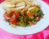 A picture of step 11 of Fried Yam with vegetable sauce.