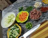 A picture of step 3 of Baked sweet potatoes in vegetable mix.