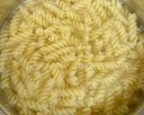 A picture of step 1 of Fusilli pasta with Kale.