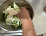 A picture of step 3 of Turnip and Cucumber Salad.