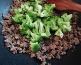 A picture of step 3 of Mexican Broccoli & ground beef rice#my unique rice recipe.