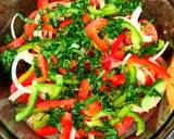 A picture of step 6 of Heirloom tomatoes marinated.