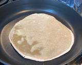 A picture of step 1 of Emergency hors d’oeuvre - chapati with duck rillettes and tomato.