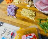 A picture of step 1 of Chicken Udon Noodle Soup.