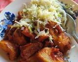 A picture of step 9 of Masala potatoes and streamed cabbage.