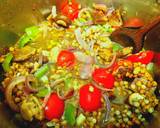 A picture of step 4 of Seitan Mushroom Lentil Stew (Vegan).