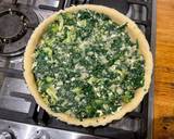 A picture of step 7 of Broccoli, feta and spinach quiche.