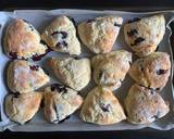 A picture of step 5 of Cream Cheese & Blueberry Scones.