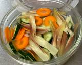 A picture of step 3 of Lightly Pickled Vegetables using Whey.