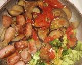 A picture of step 5 of Brinjal-Broccoli-Sausage.