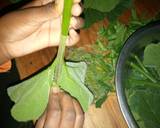 A picture of step 1 of Kienyeji vegetables: Susa(pumpkin leaves) with Apoth(mrenda).