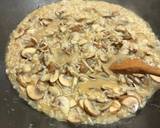 A picture of step 3 of Creamy mushroom risotto.