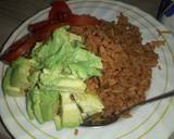 A picture of step 2 of Pilau with tomatoes and bananas.