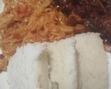 A picture of step 4 of Ugali, cabbage and wet fry beef.