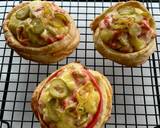 รูปขั้นตอนการทำที่ 5 ของ แฮมมายองถ้วยแป้งพัฟอย่างเร็ว(Mayon Ham Cheese in Pastry Puff Cup)🧀🥒🍞